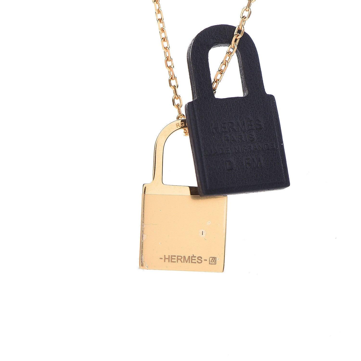 Hermes Swift Small O'Kelly Pendant Necklace Black 5 of 8