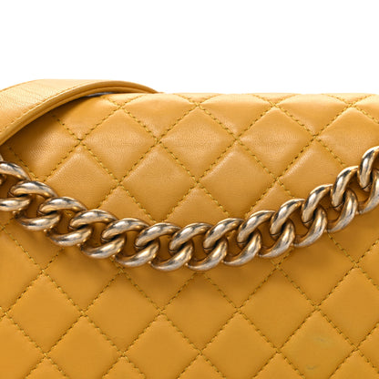Chanel Lambskin Quilted Medium Boy Flap Yellow 8 of 10