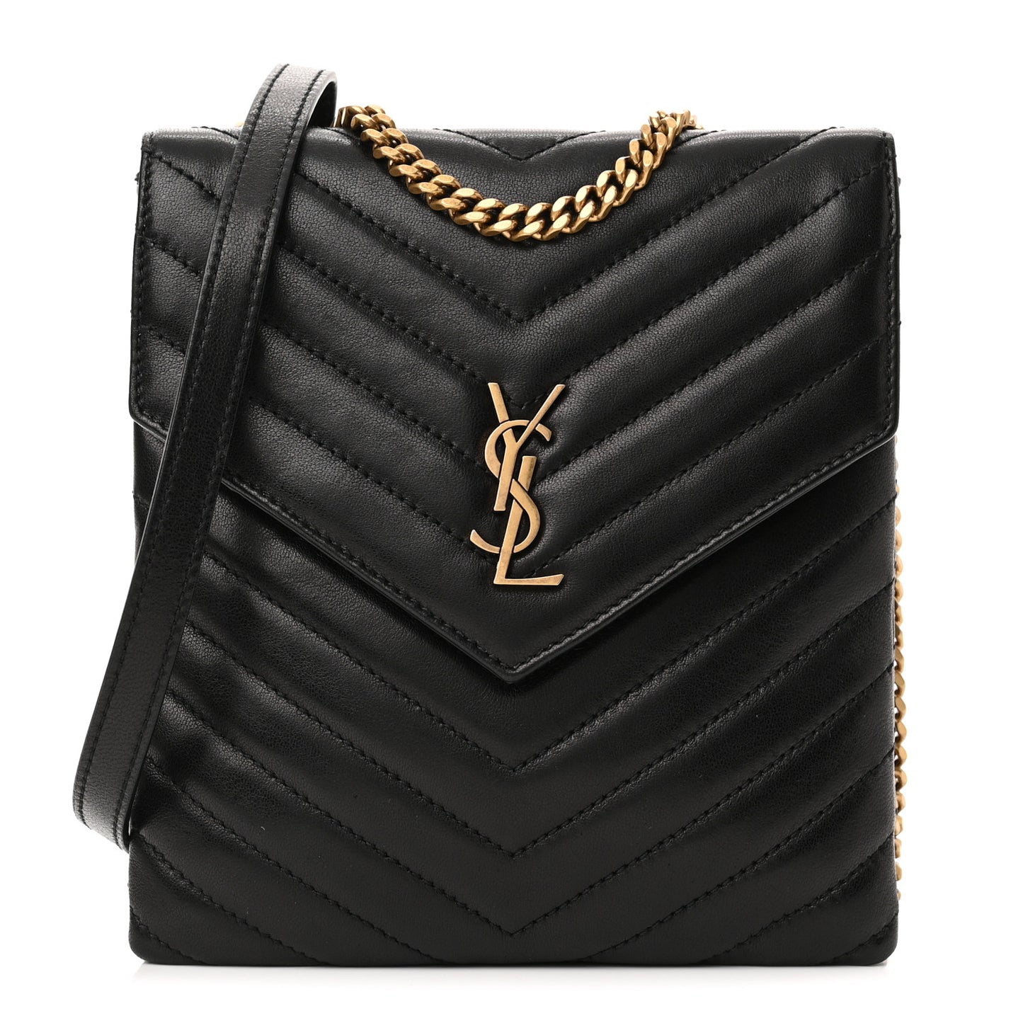 Lambskin Quilted Double Flap Bag Black