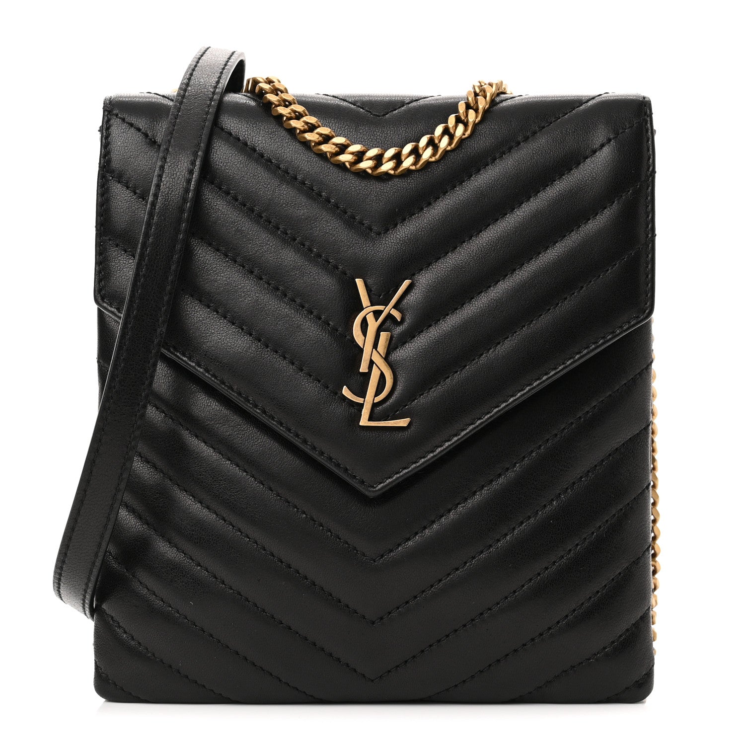 Saint Laurent Lambskin Quilted Double Flap Bag Black 1 of 10