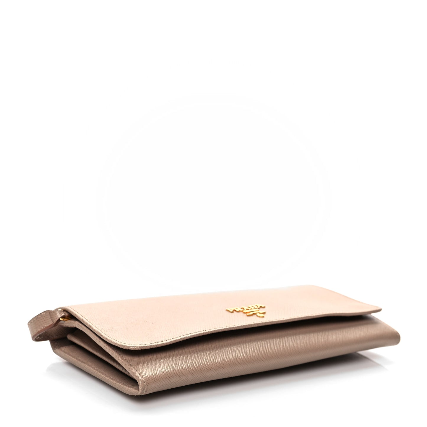 Saffiano Metal Oro Chain Wallet Cammeo
