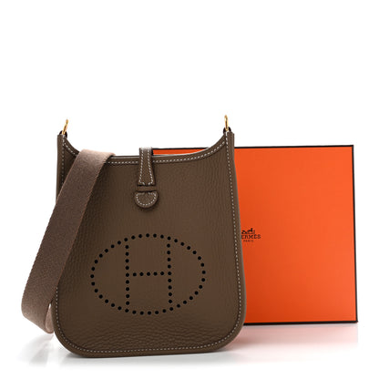 Hermes Taurillon Clemence Evelyne TPM Etoupe 11 of 11