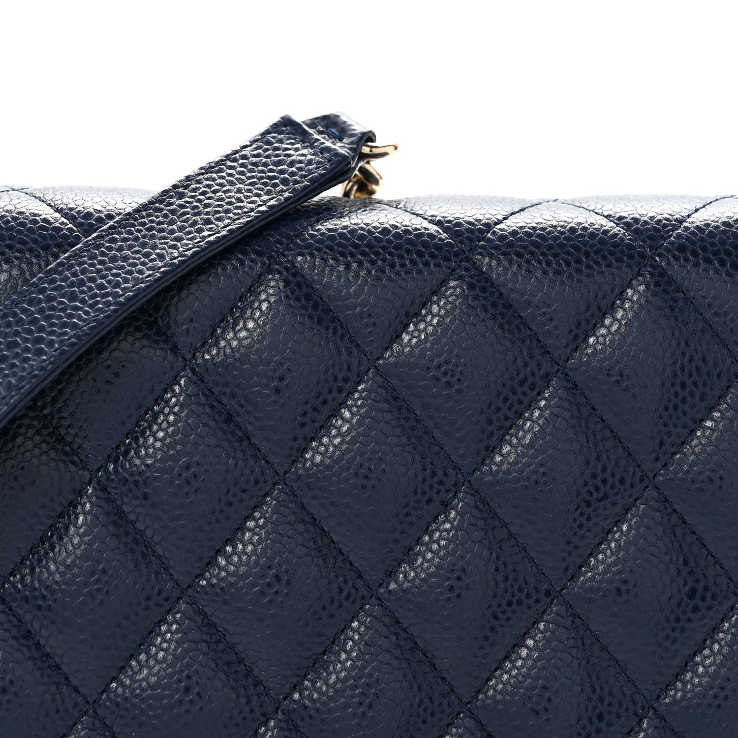 Chanel Caviar Quilted Boy Wallet On Chain WOC Navy 9 of 16