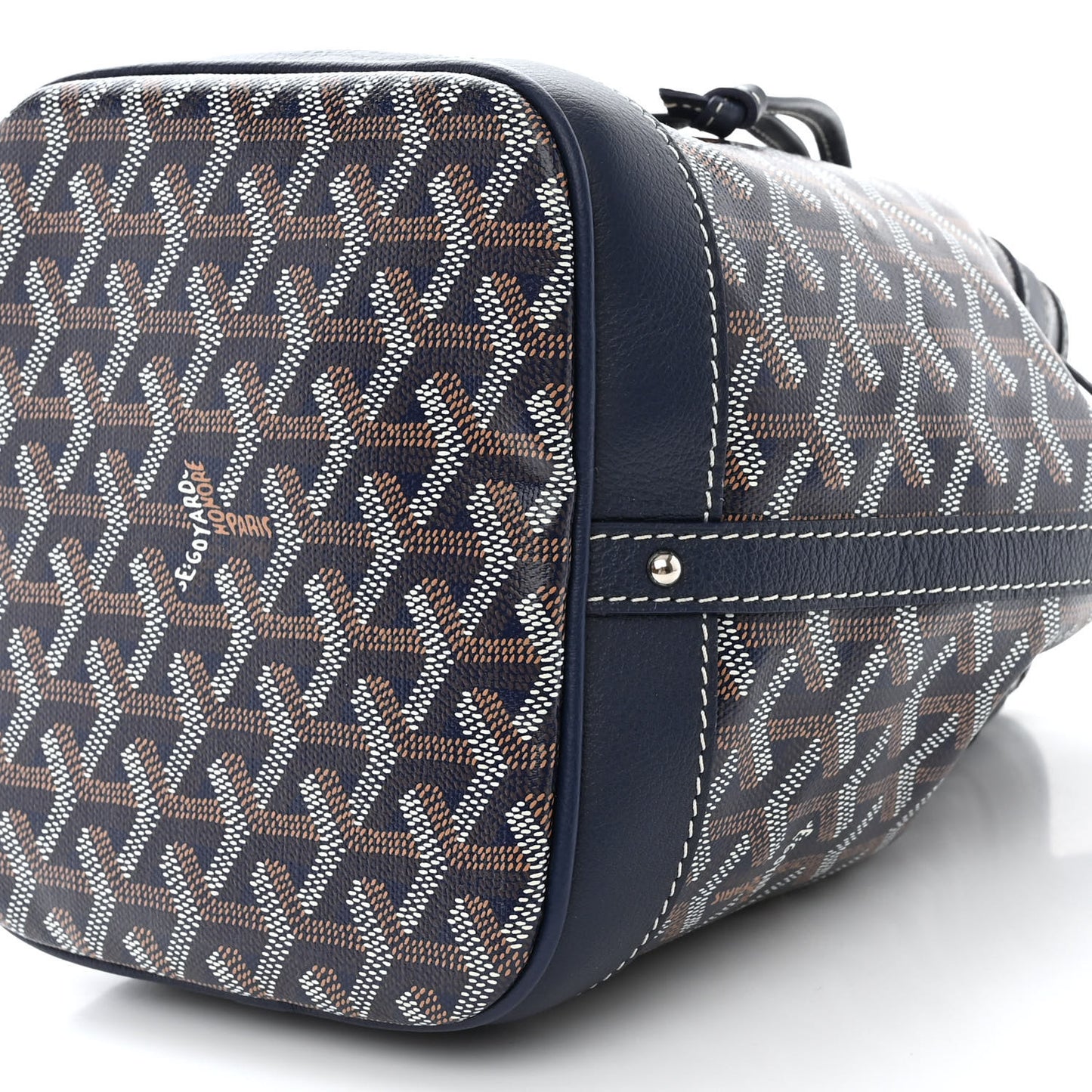 Goyardine Petit Flot Bucket Bag PM Navy