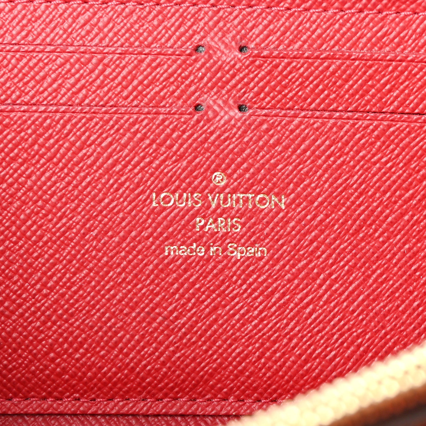 Damier Ebene Clemence Wallet Cherry