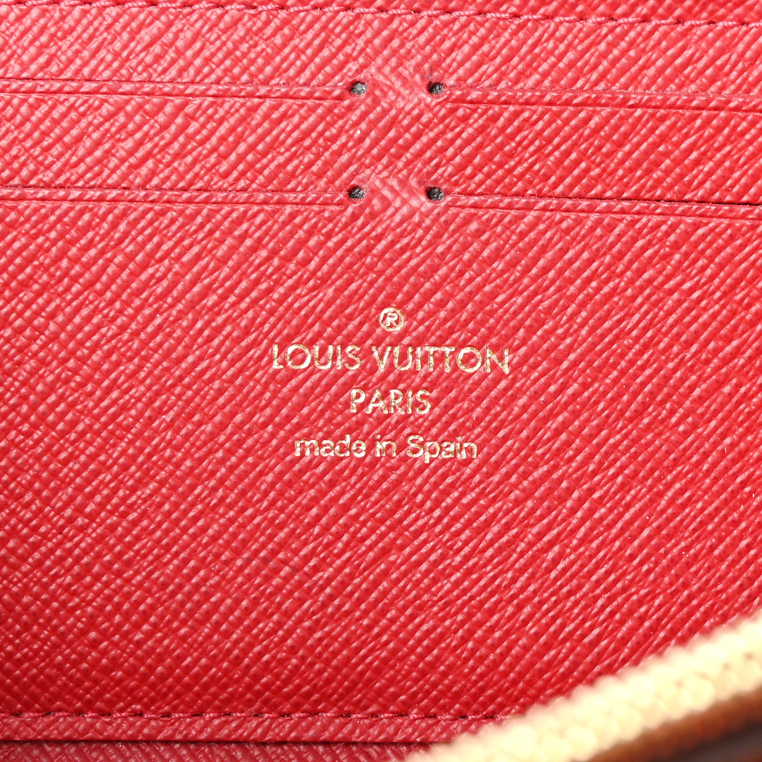 Louis Vuitton Damier Ebene Clemence Wallet Cherry 6 of 7