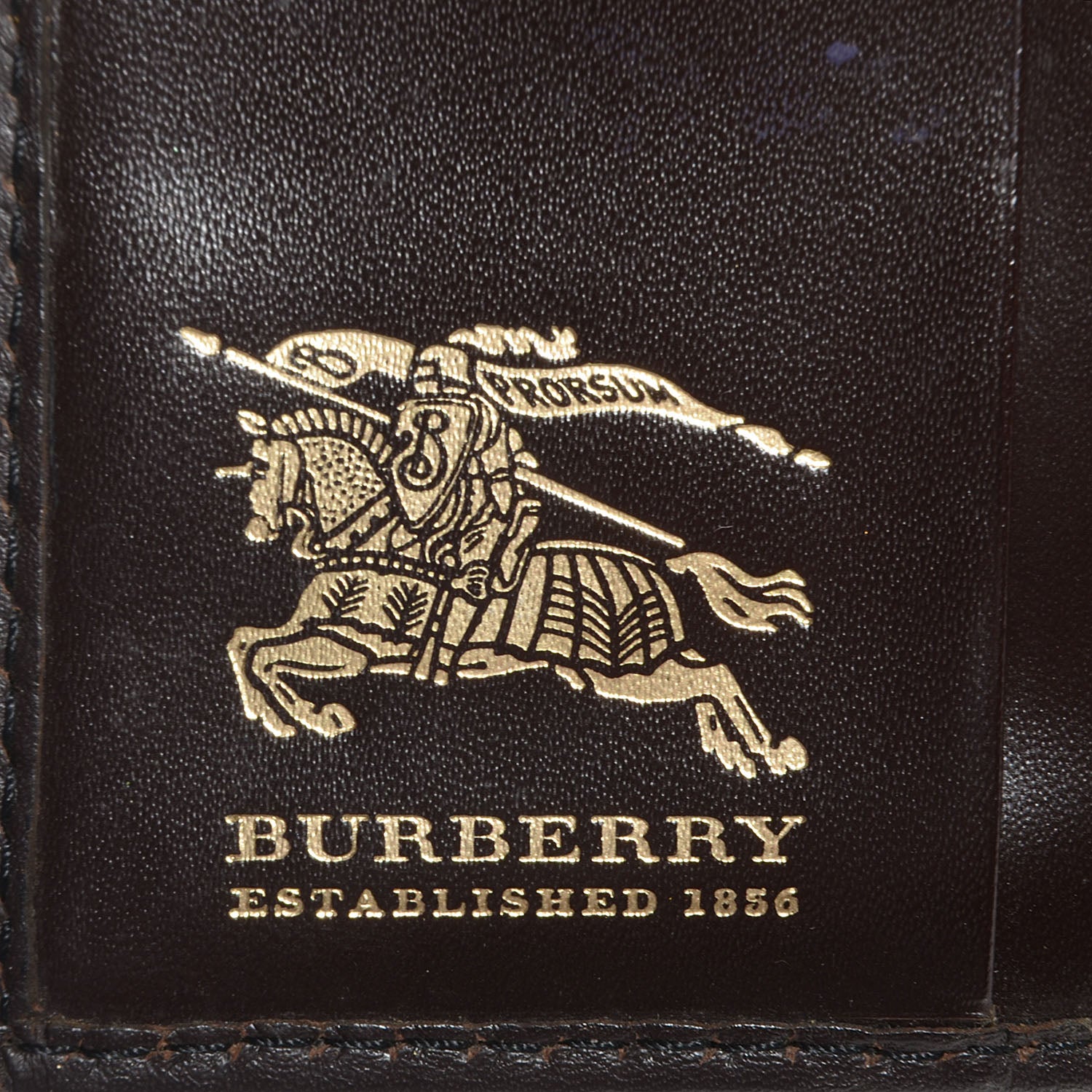 Burberry Haymarket Check Continental Wallet Brown 5 of 9