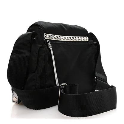 Prada Nylon New Vela Studded Messenger Bag Black 3 of 11