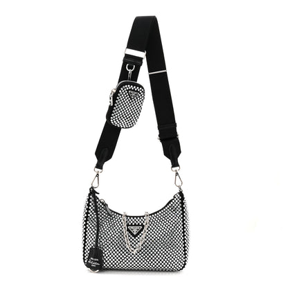 Prada Satin Crystal Re-Edition 2005 Shoulder Bag Cristal 1 of 10