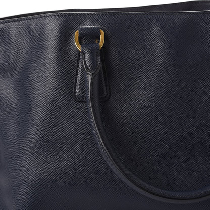 Prada Saffiano Lux Medium Tote Baltico 18 of 20
