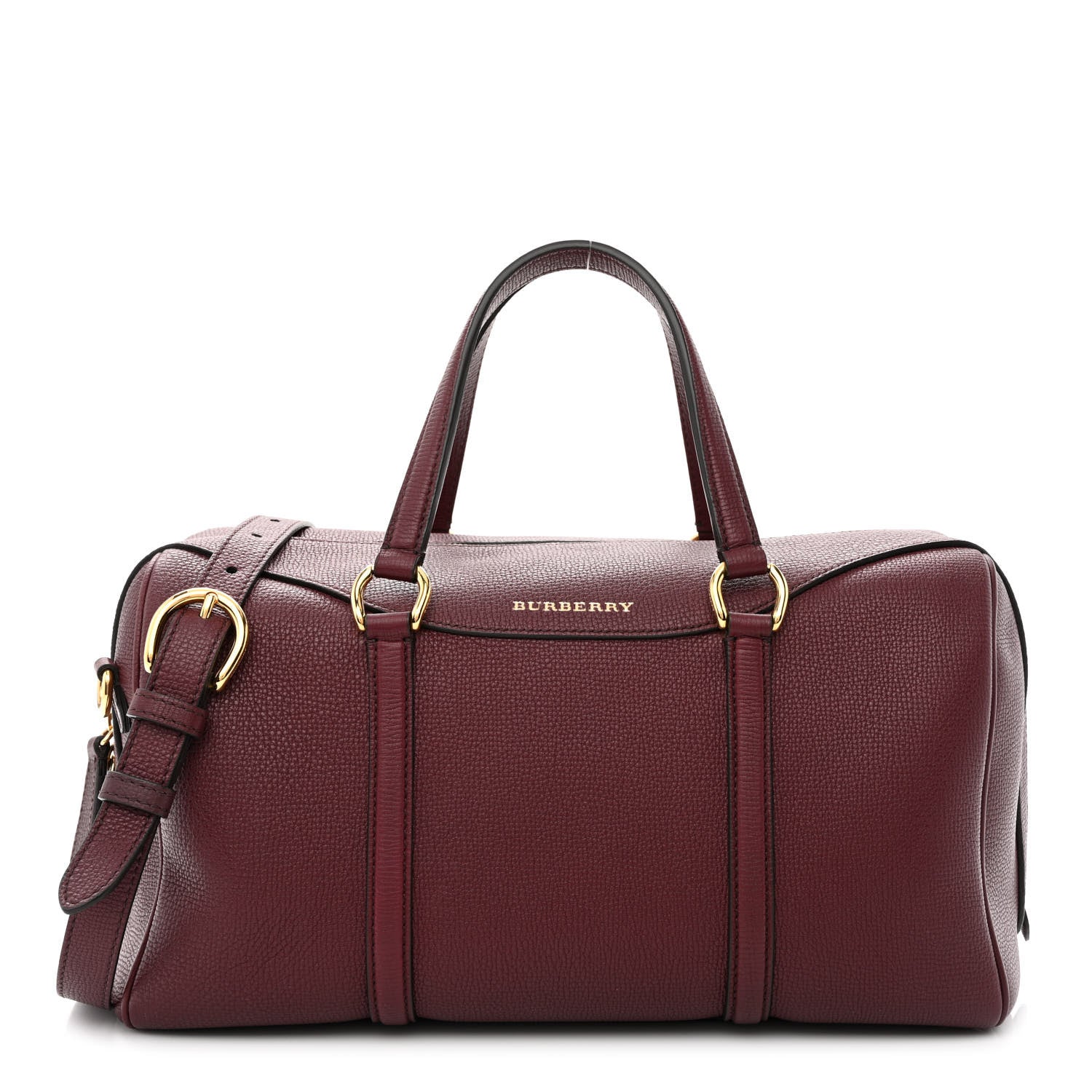 Burberry Derby Calfskin Medium Alchester Bowling Bag Mahogany Red 1 of 10