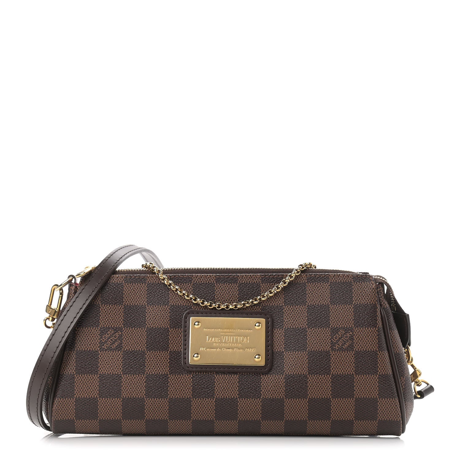 Louis Vuitton Damier Ebene Eva Clutch 1 of 9
