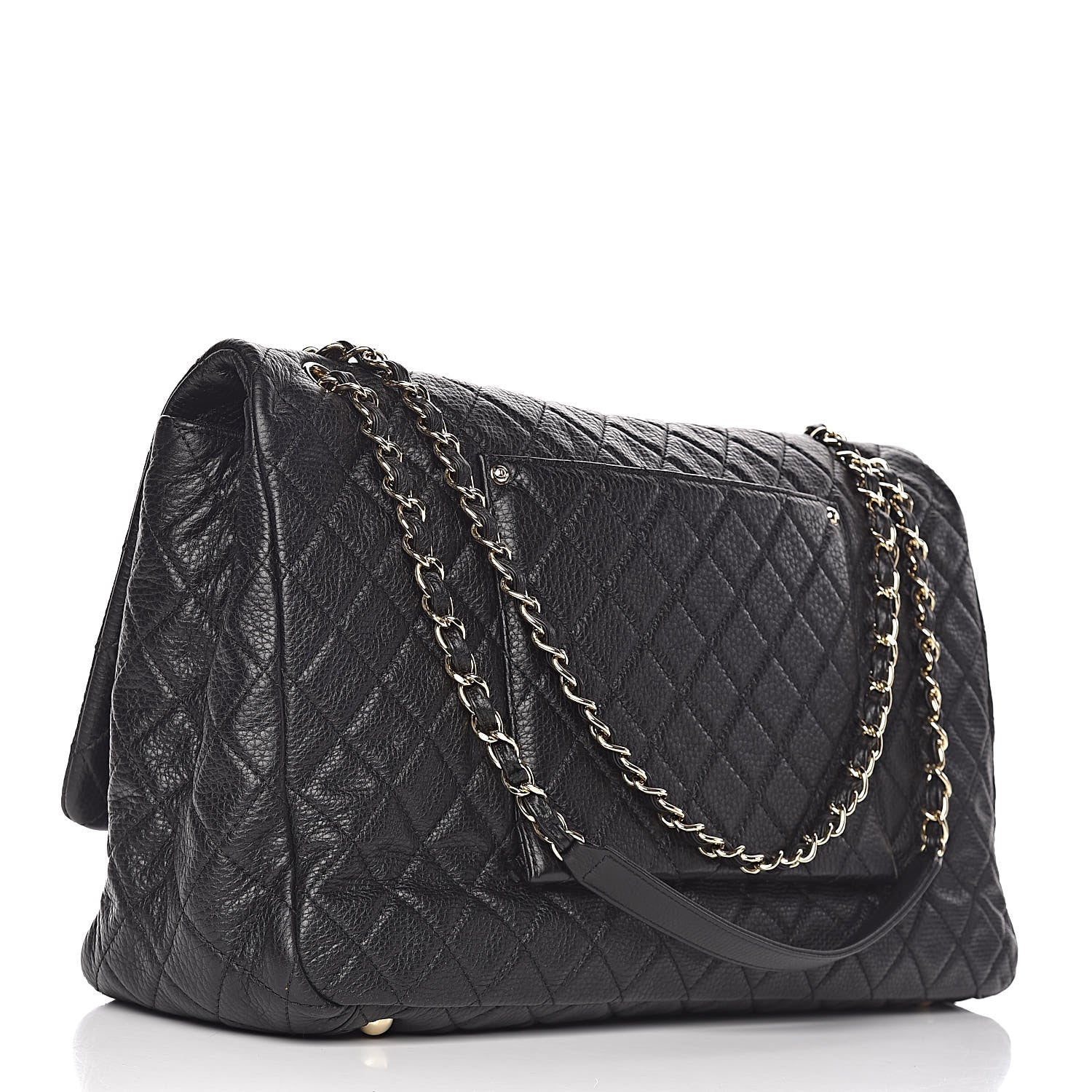 Chanel Calfskin Quilted XXL Travel Flap Bag Black 3 of 10