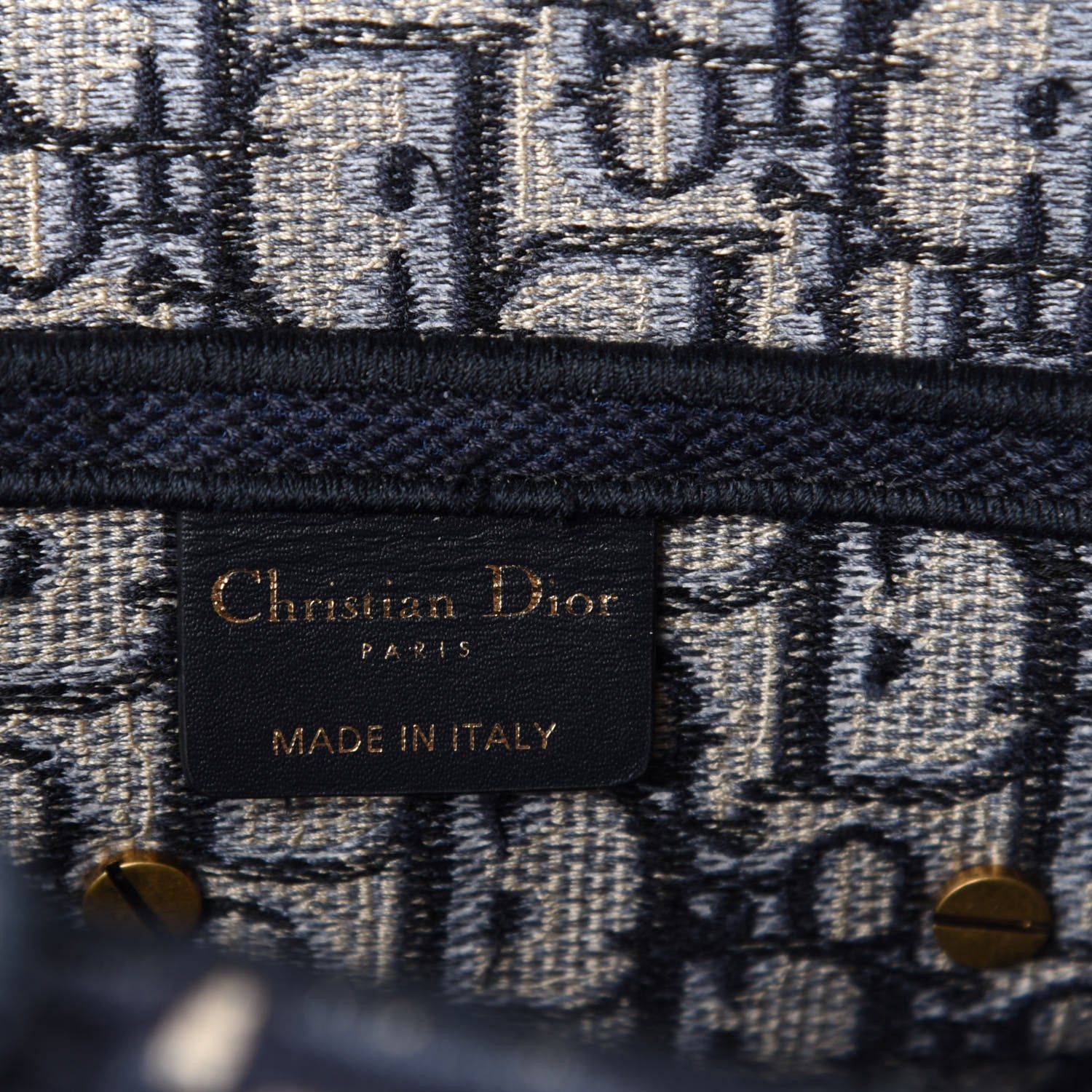 Christian Dior Oblique Embroidered Saddle Bag Blue 9 of 13