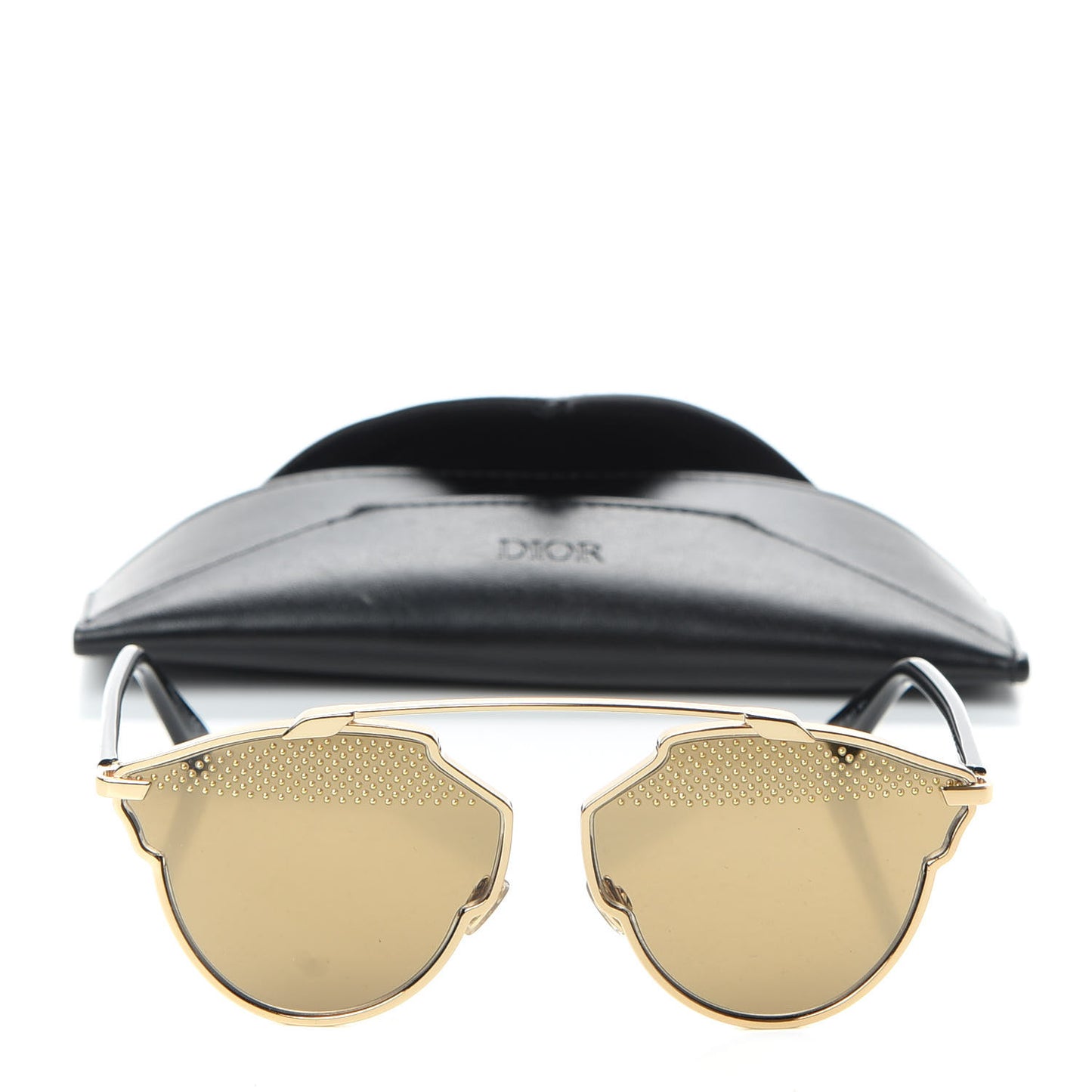 Studded So Real Sunglasses Gold