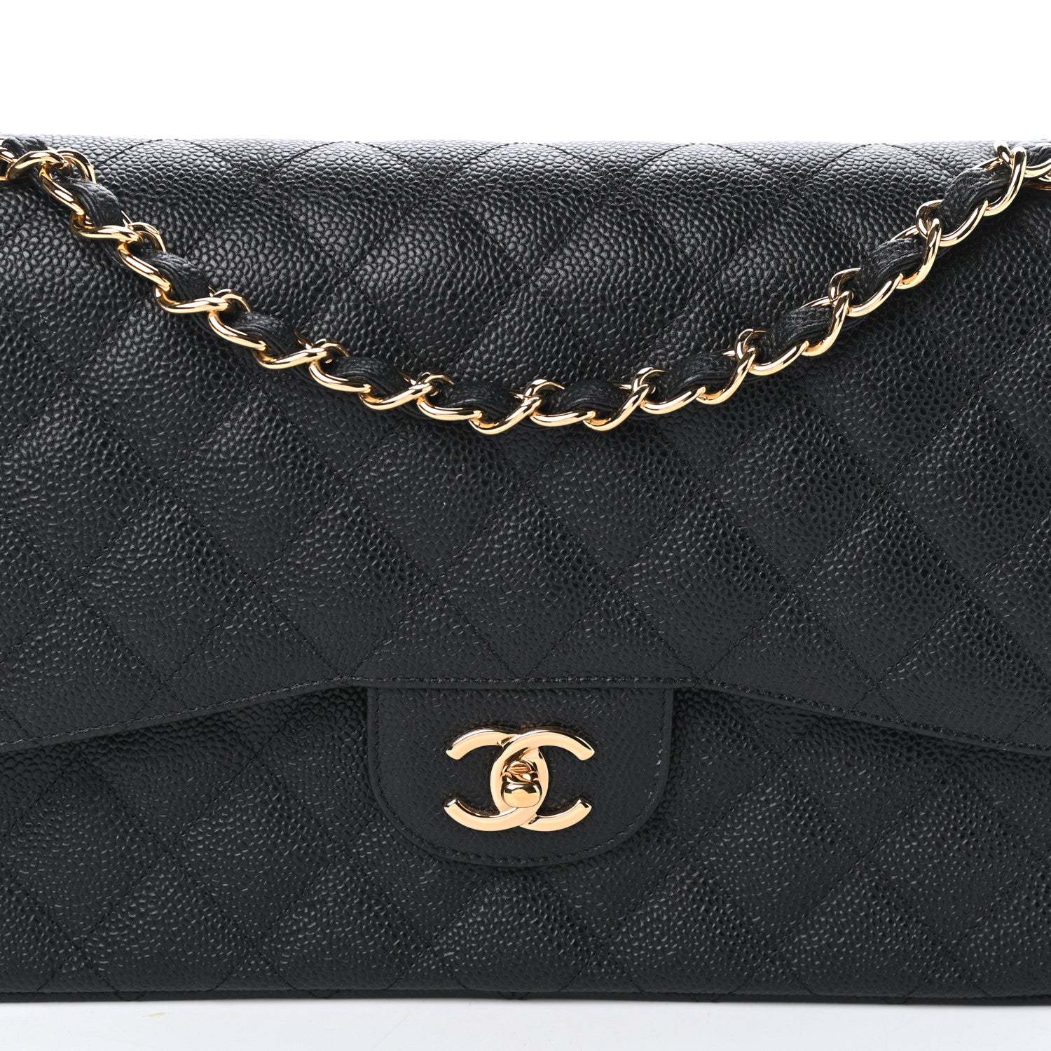 Chanel Caviar Quilted Jumbo Double Flap Black 8 of 10