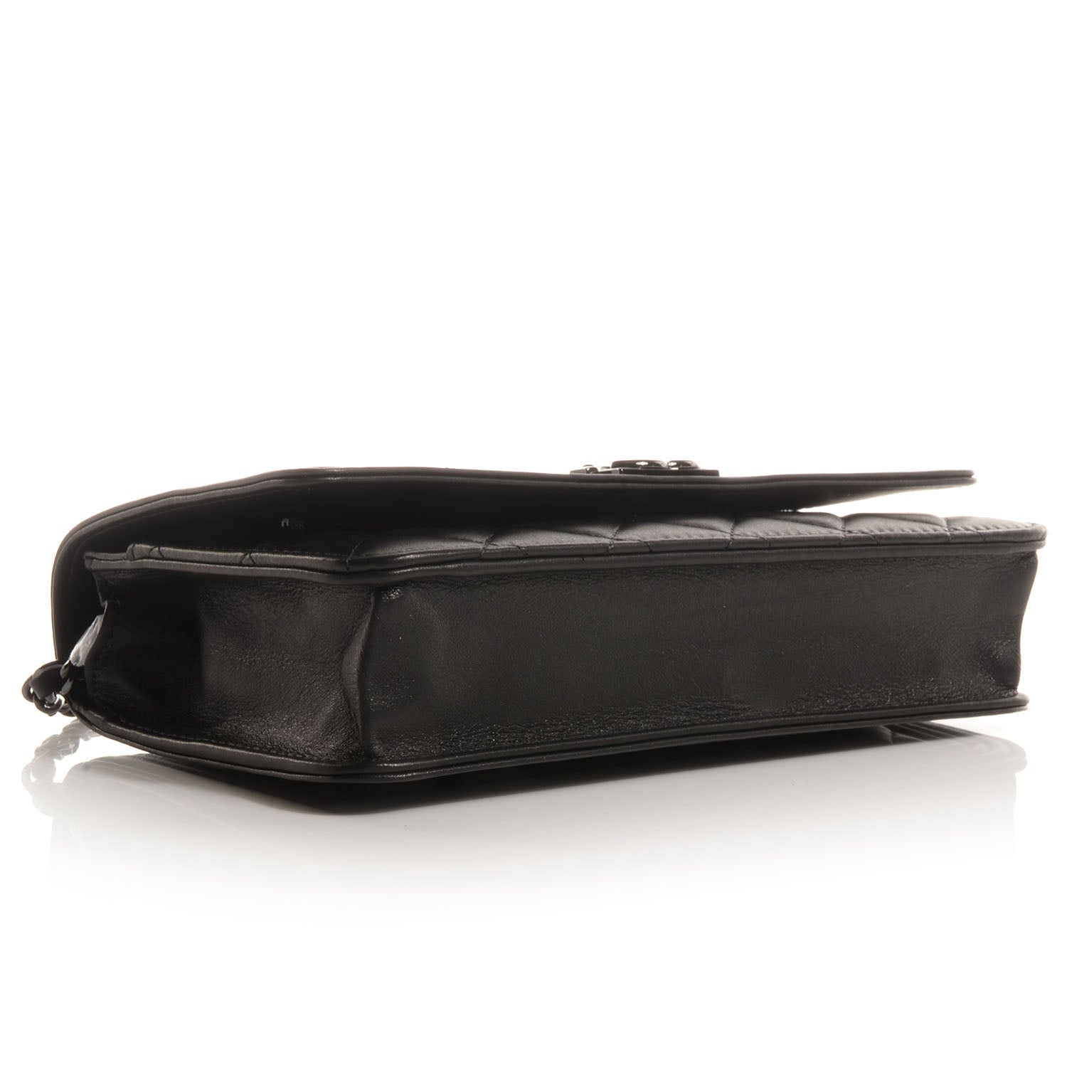 Chanel Calfskin Quilted So Black Boy Wallet On Chain WOC Black 4 of 9