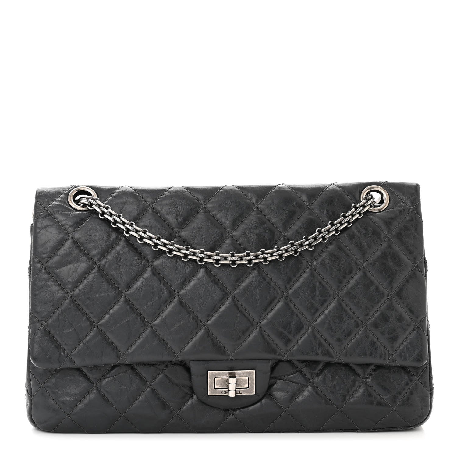 Chanel Aged Calfskin Quilted 2.55 Reissue 226 Flap Grey 1 of 11
