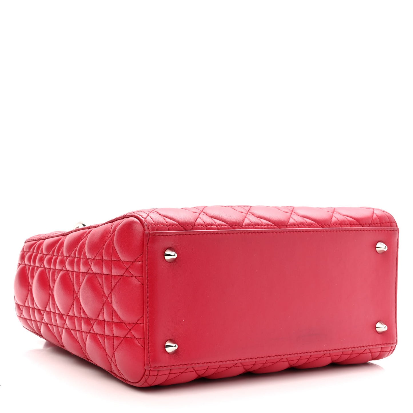 Lambskin Cannage Medium Lady Dior Red