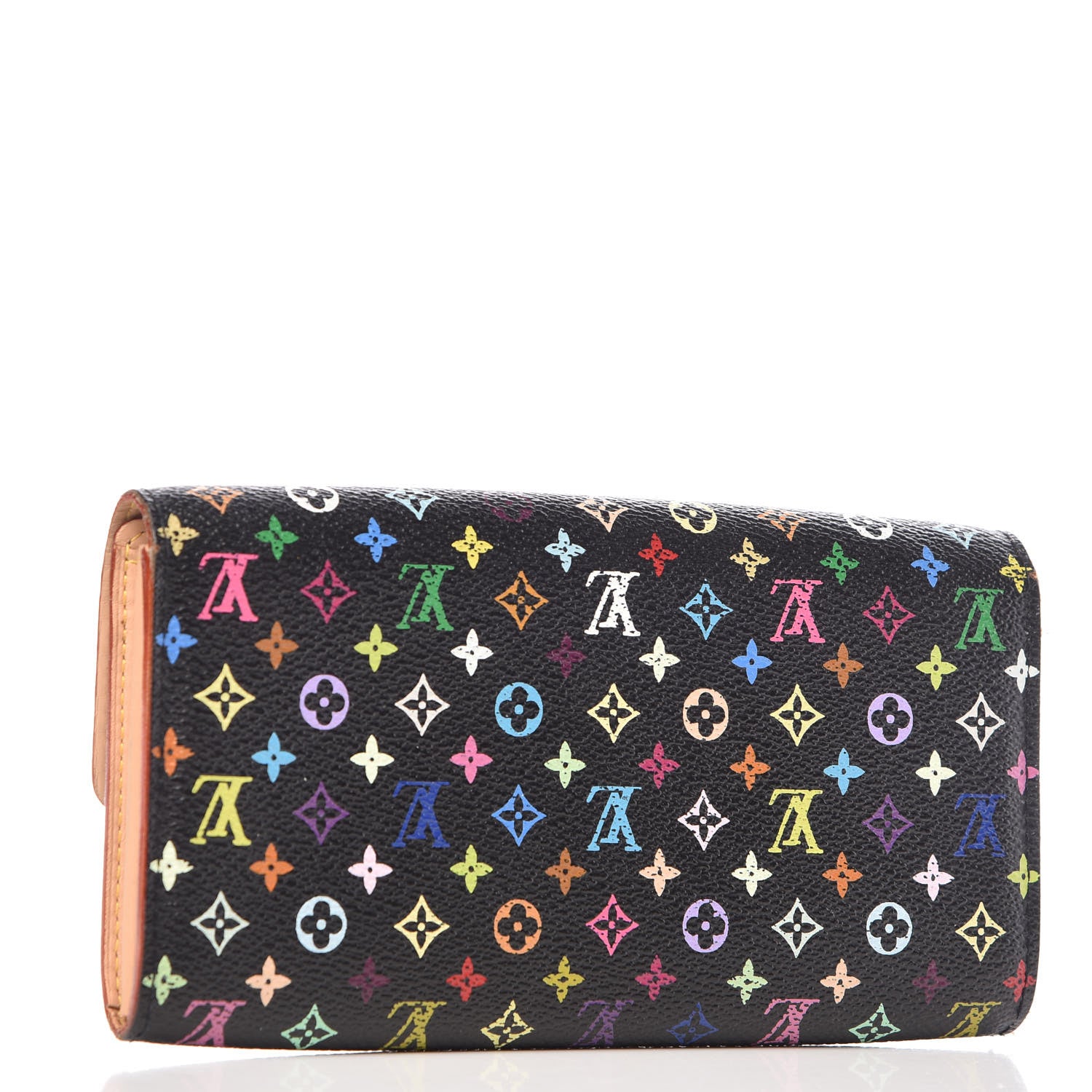 Louis Vuitton Monogram Multicolor Sarah Wallet Black 3 of 14