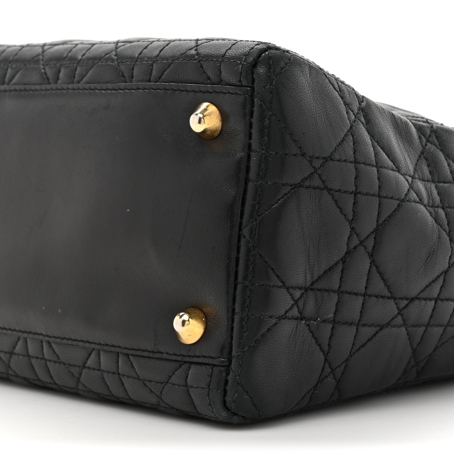 Christian Dior Lambskin Cannage Large Lady Dior Black 9 of 18