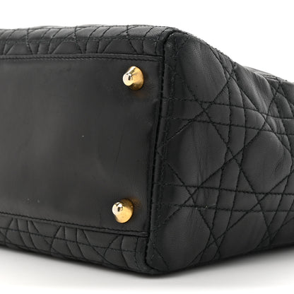Christian Dior Lambskin Cannage Large Lady Dior Black 9 of 18