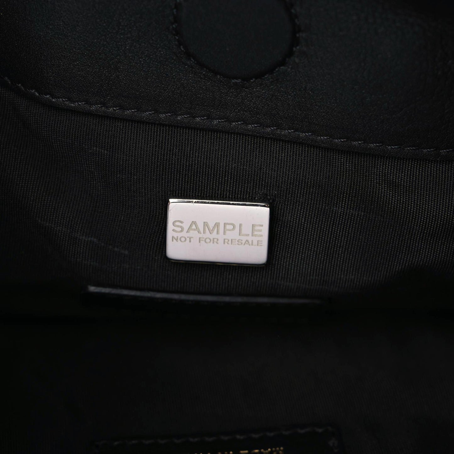 Calfskin Quilted Chain Flat Tote Black