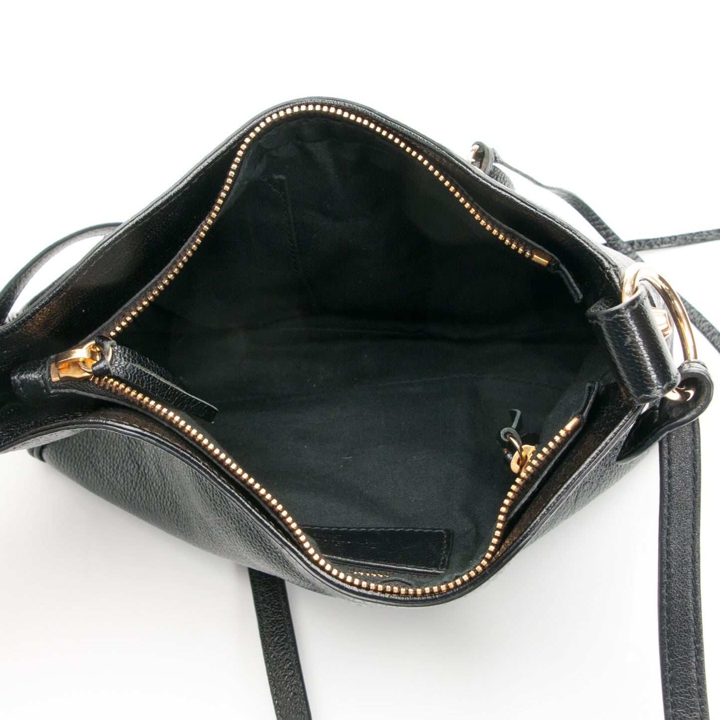 Chevre Gold Metallic Edge Hardware Hip Black