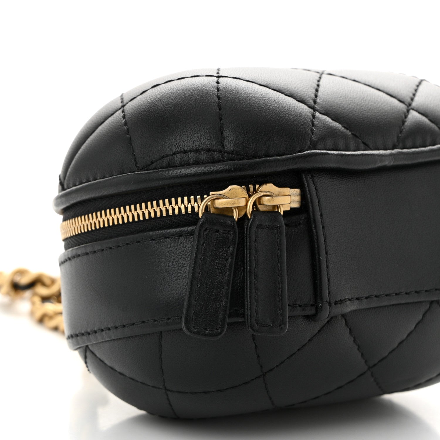 Chanel Lambskin Quilted CC Bubble Vanity Case With Chain Black 9 of 10