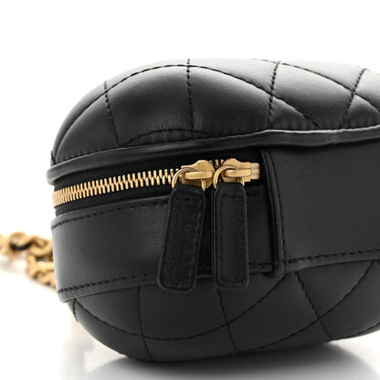 Chanel Lambskin Quilted CC Bubble Vanity Case With Chain Black 9 of 10