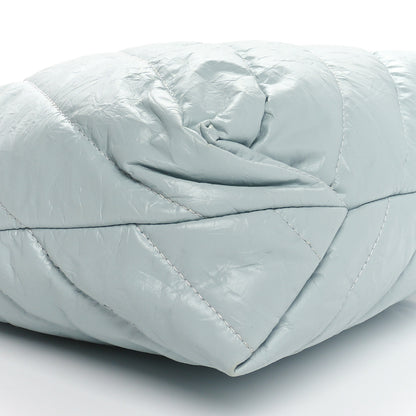 Balenciaga Crushed Calfskin Quilted Crush Small Tote Bag Light Blue 9 of 10