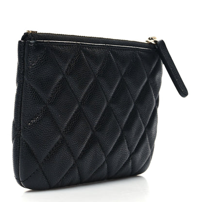 Chanel Caviar Quilted Small Cosmetic Case Black 3 of 8