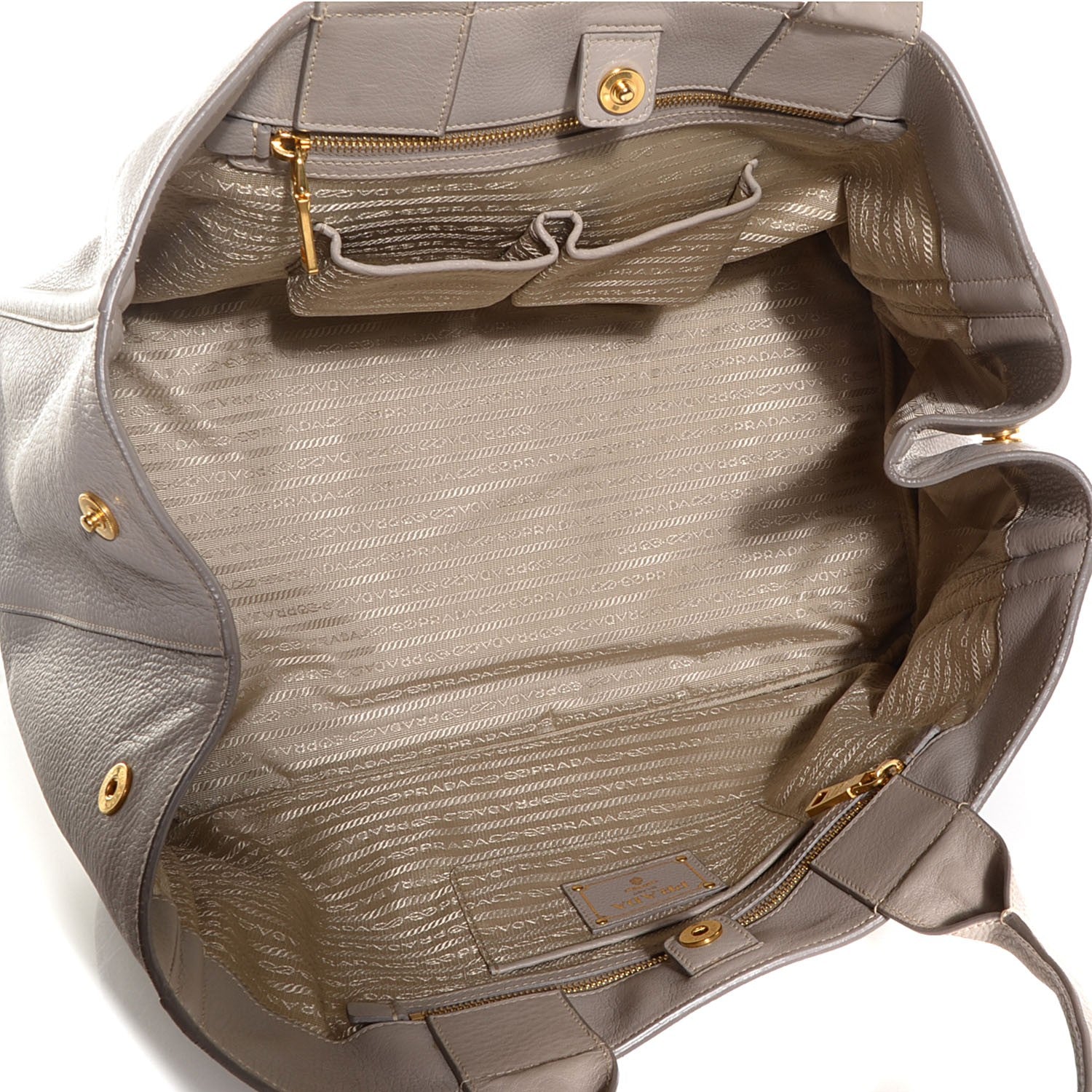 Prada Vitello Daino Tote Argilla 5 of 11