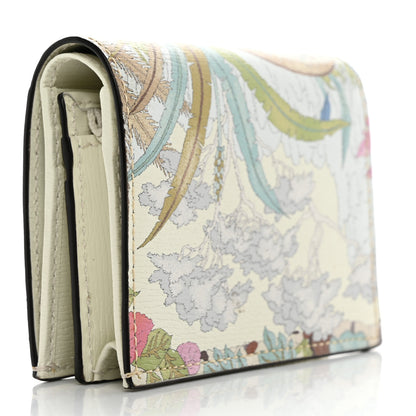 Gucci New Shangai Calfskin Tiger Savanah Horsebit 1955 Card Case Wallet Chalky White Multicolor 3 of 11