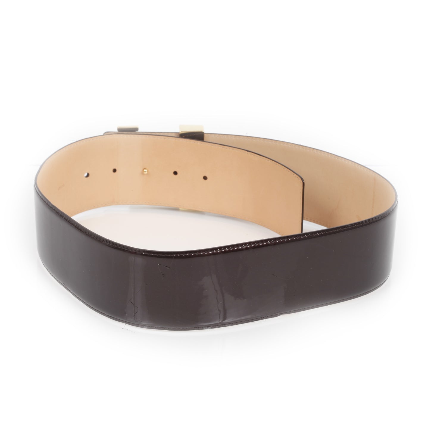 Patent LV Initiales Belt 75 30 Amarante