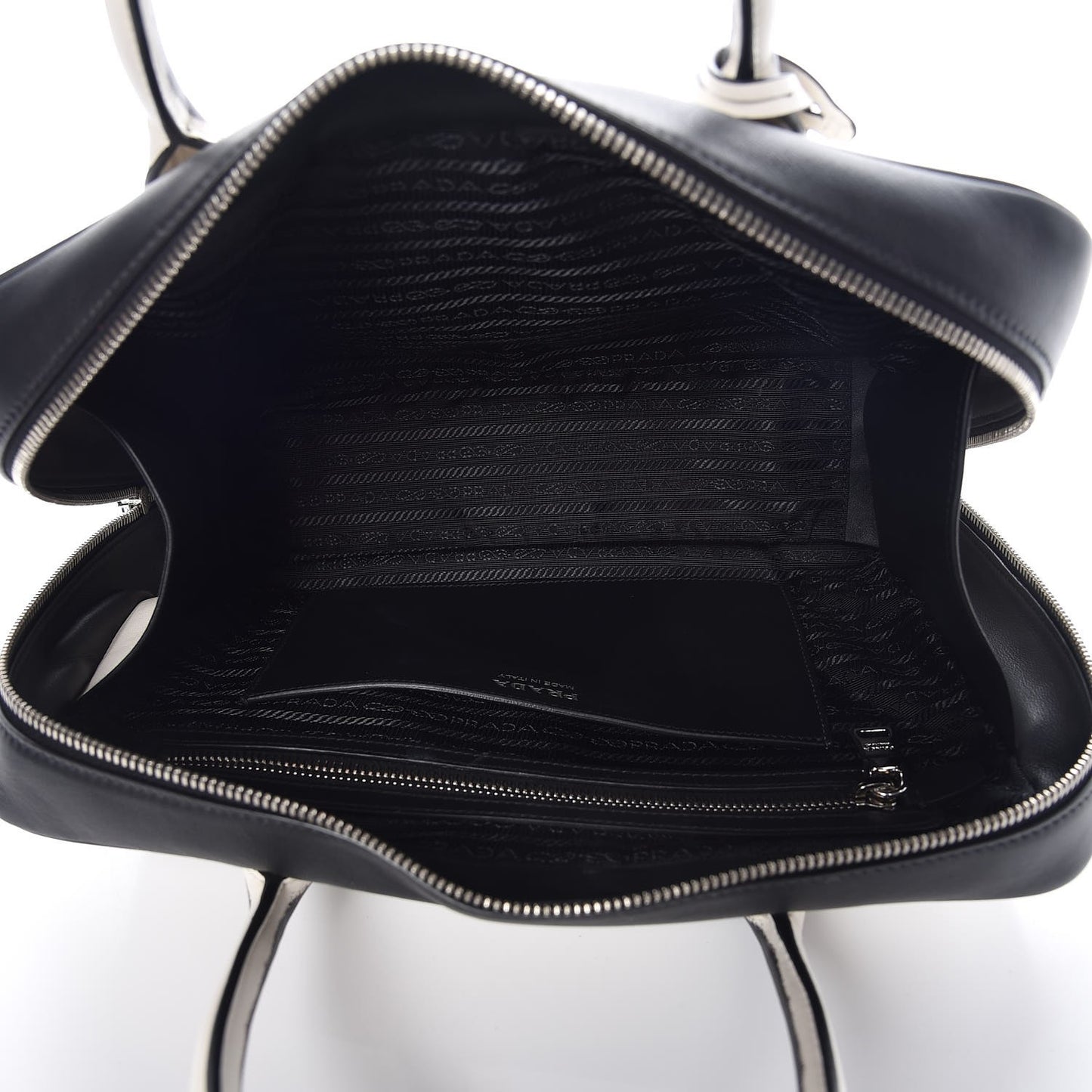 Calfskin Shadow Bowler Black White