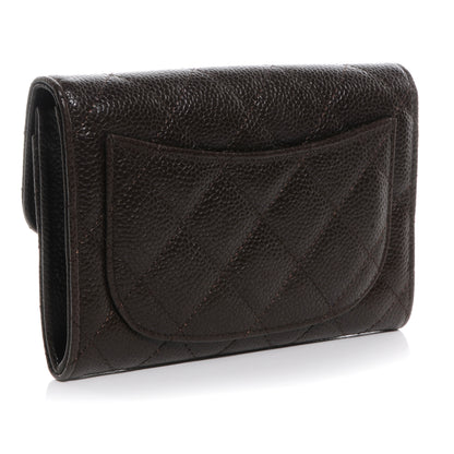 Chanel Caviar Medium Compact Wallet Brown 3 of 9