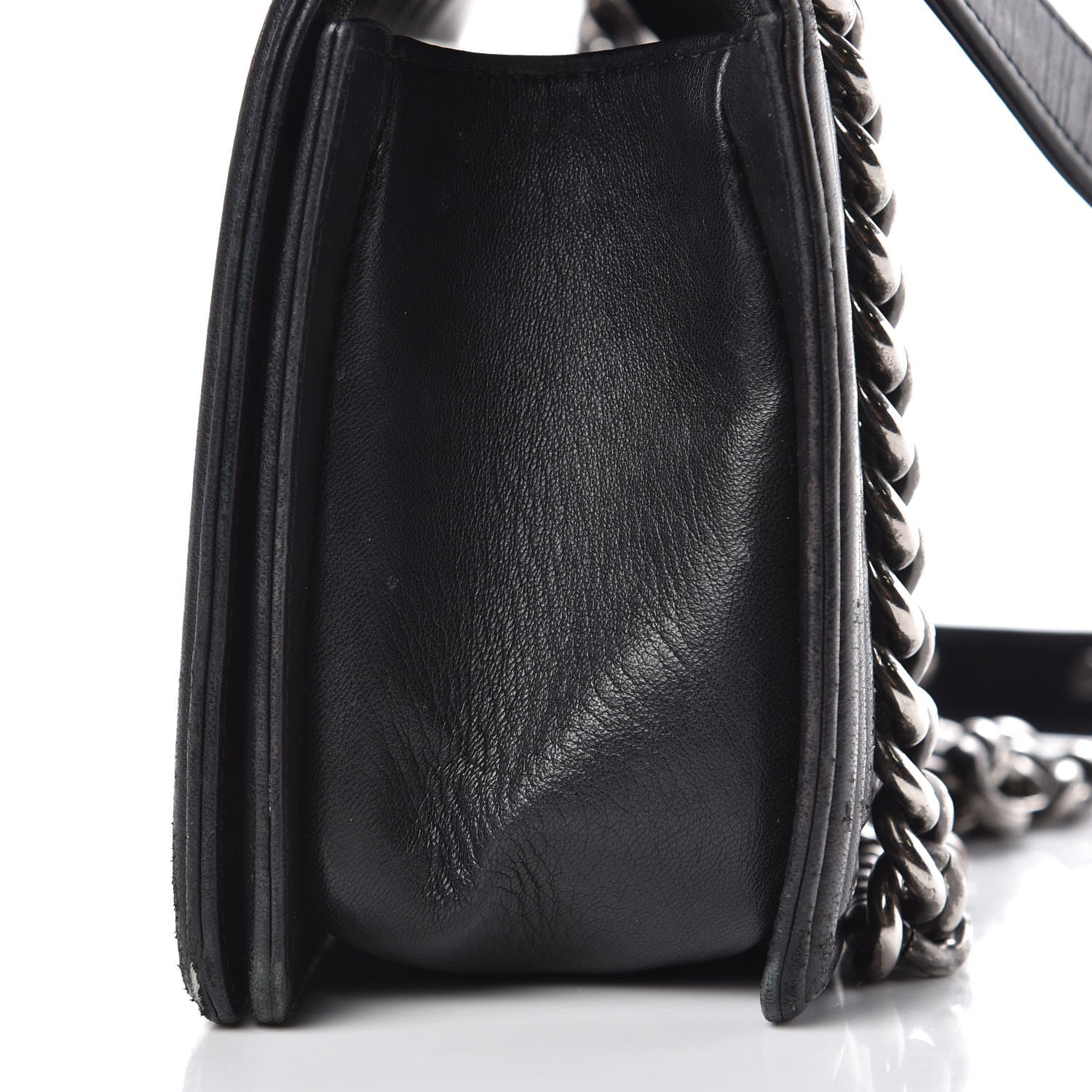 Chanel Lambskin Quilted Medium Boy Flap Black 14 of 18