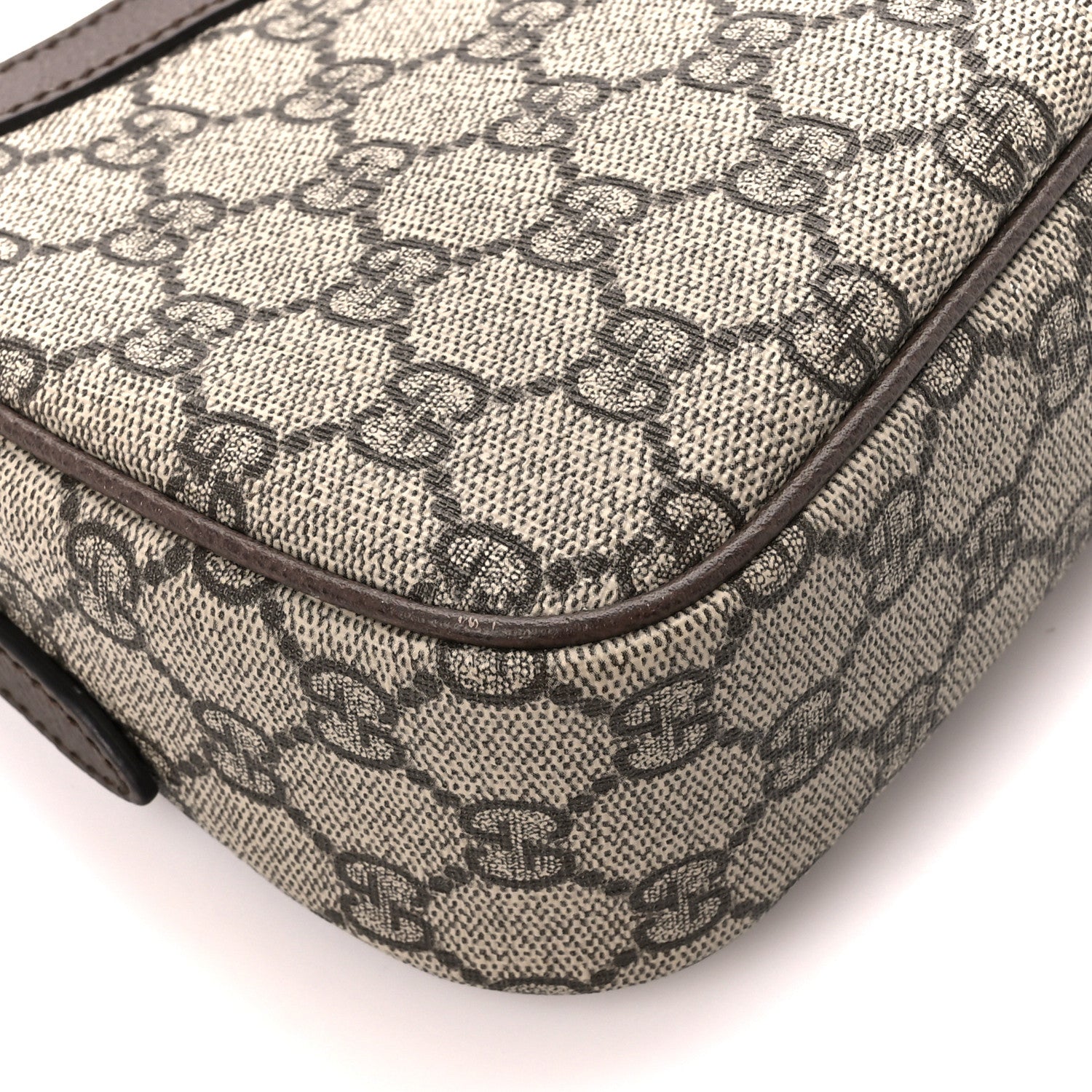 Gucci GG Supreme Monogram Textured Dollar Calfskin Small Ophidia Hobo Beige Ebony New Acero 9 of 11