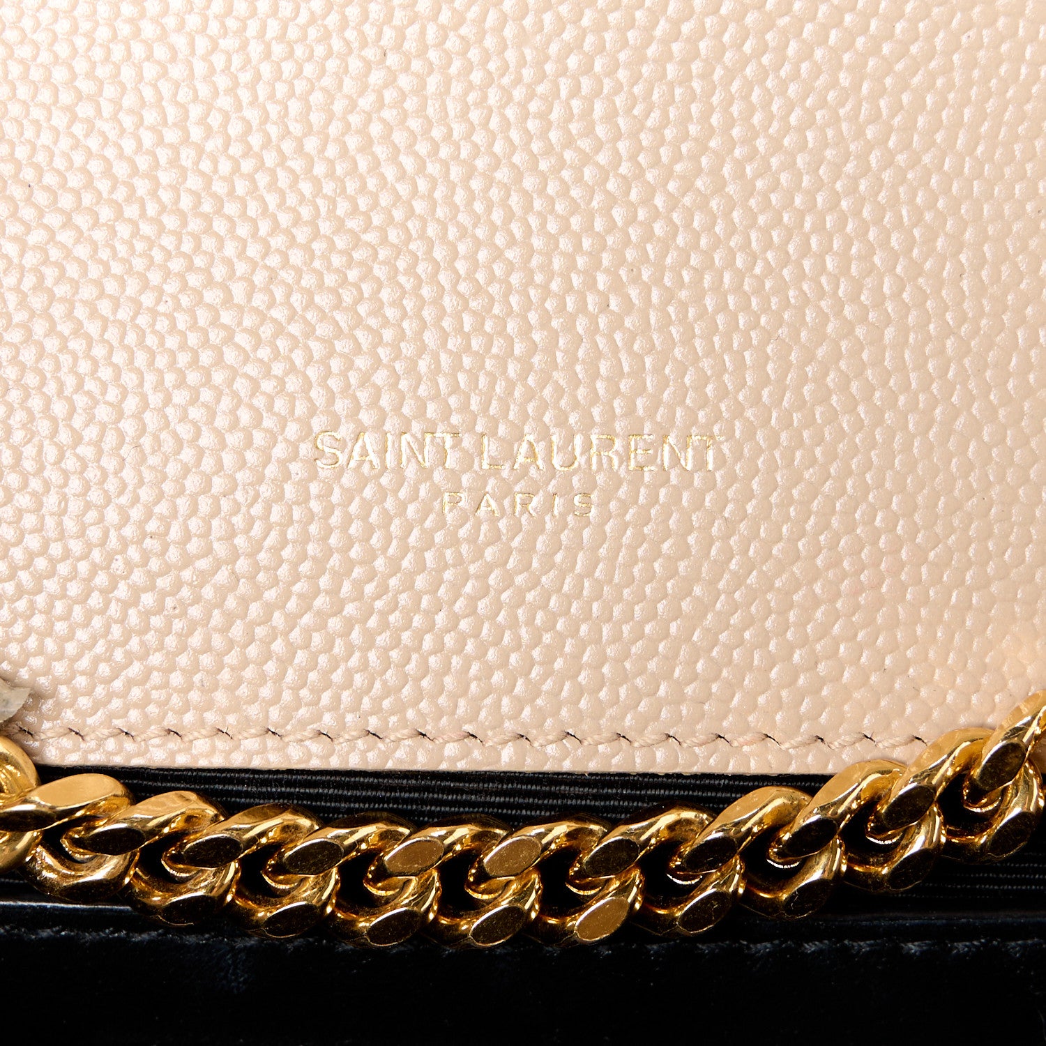 Saint Laurent Grain De Poudre Small Monogram Kate Satchel Dark Beige 6 of 12