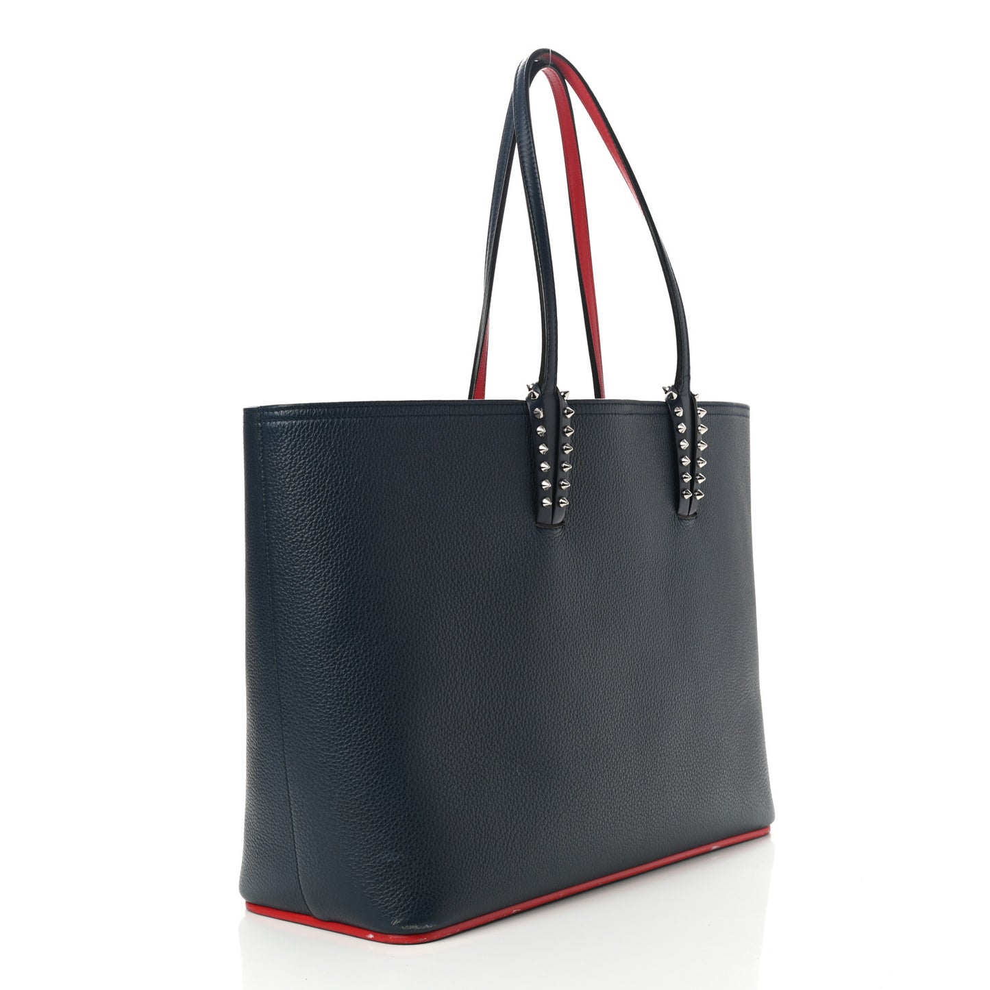 Calfskin Spikes East West Cabata Tote Navy