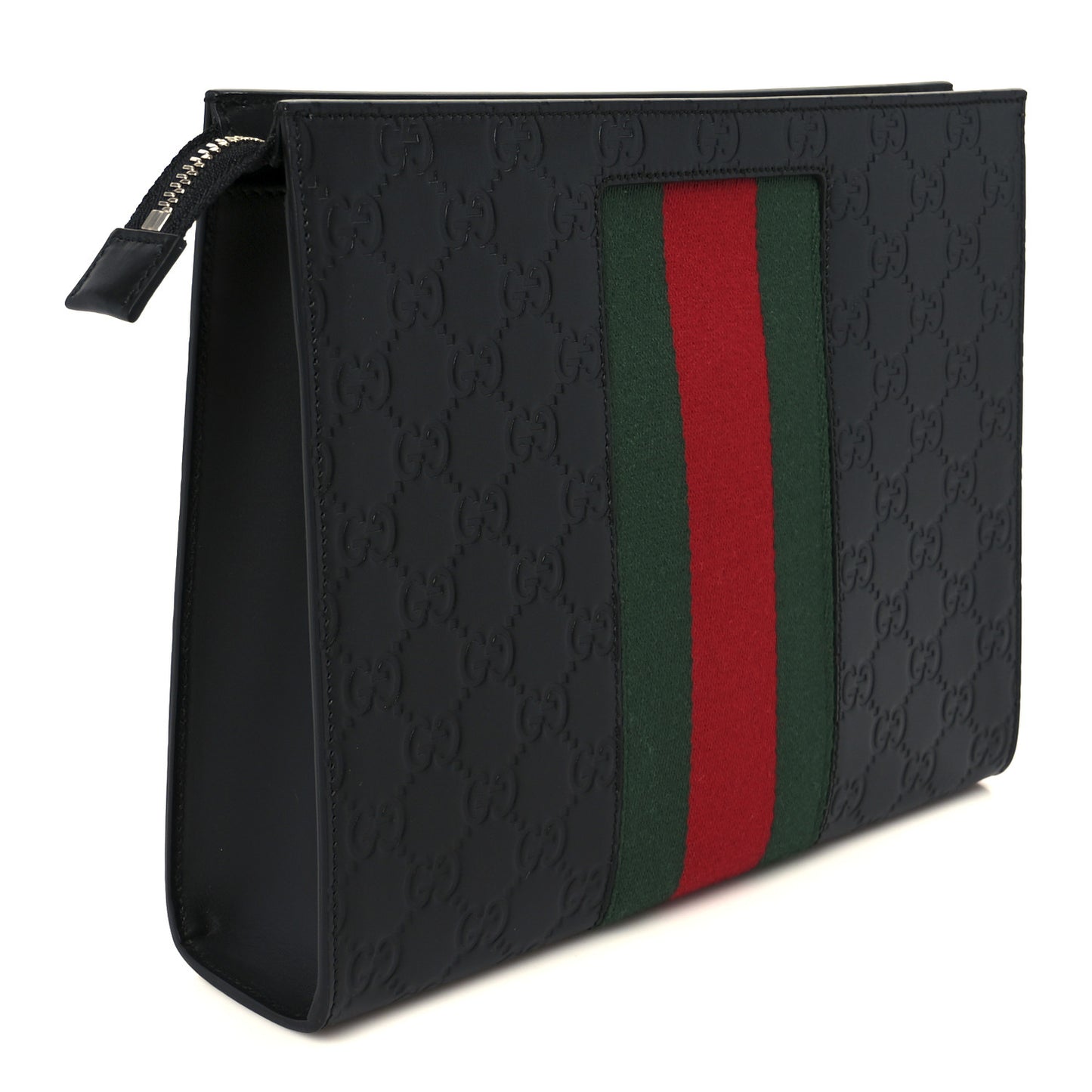 Guccissima Signature Web New Web Cosmetic Case Black