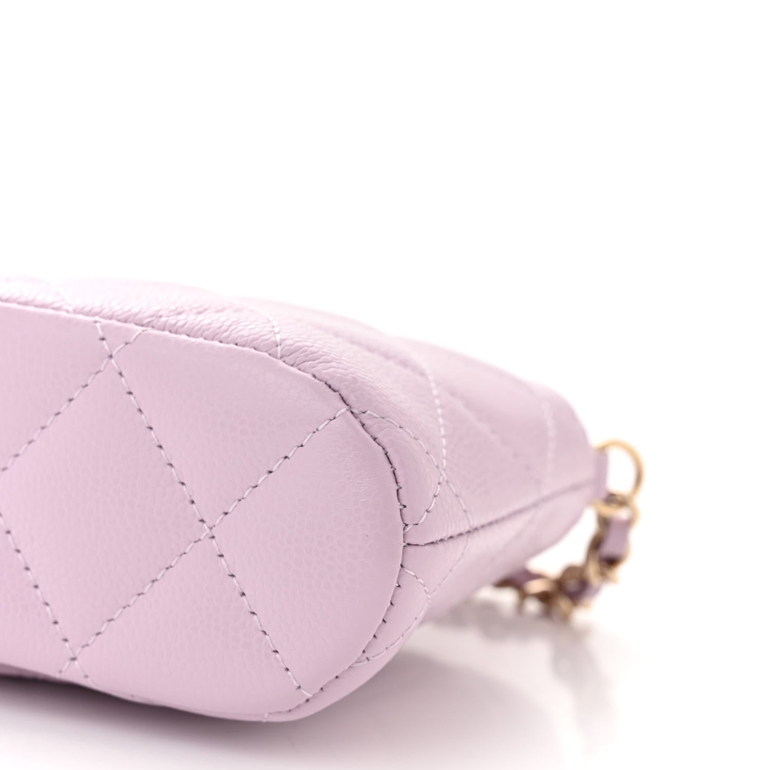 Chanel Caviar Quilted Clutch with Chain Light Purple 10 of 11