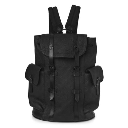 Louis Vuitton Taurillon Monogram Christopher MM Backpack Black 1 of 9