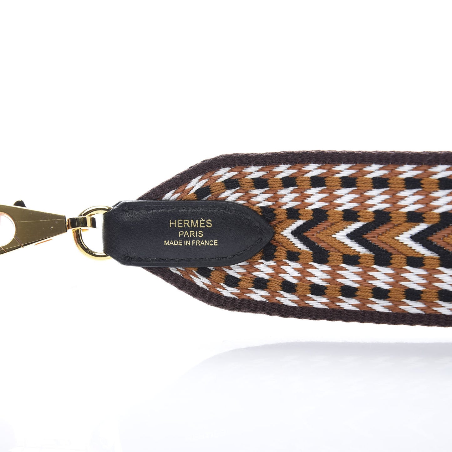 Toile Swift 50mm Sangle Cavale Shoulder Strap Sesame Blanc Black