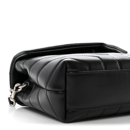 Saint Laurent Calfskin Y Quilted Monogram Toy Loulou Crossbody Bag Black 10 of 12