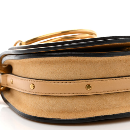 Chloe Calfskin Suede Small Nile Bracelet Bag Bleached Brown 9 of 11