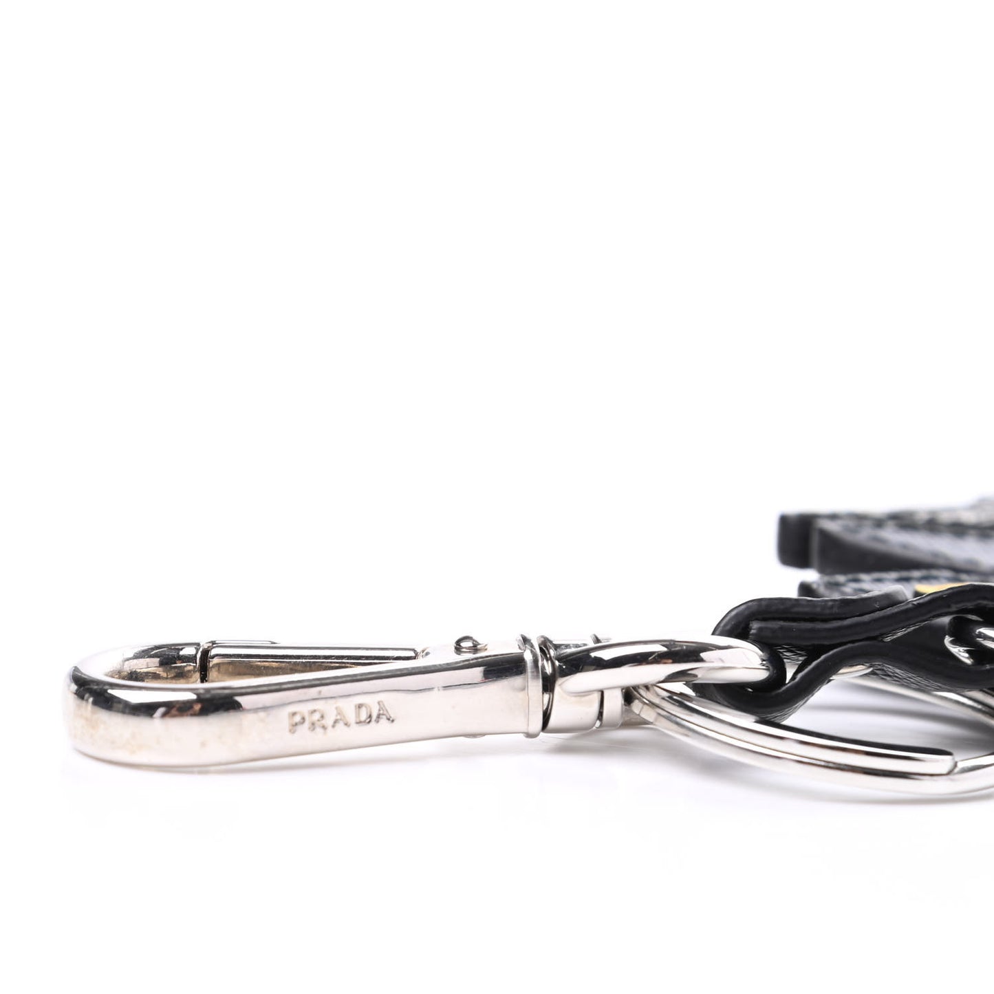 Saffiano Robot Trick Keychain Black