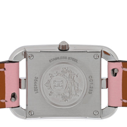 Hermes Stainless Steel Swift Diamond Pink Sapphire Mother of Pearl 23mm Cape Cod Quartz Watch Rose Sakura 4 of 5