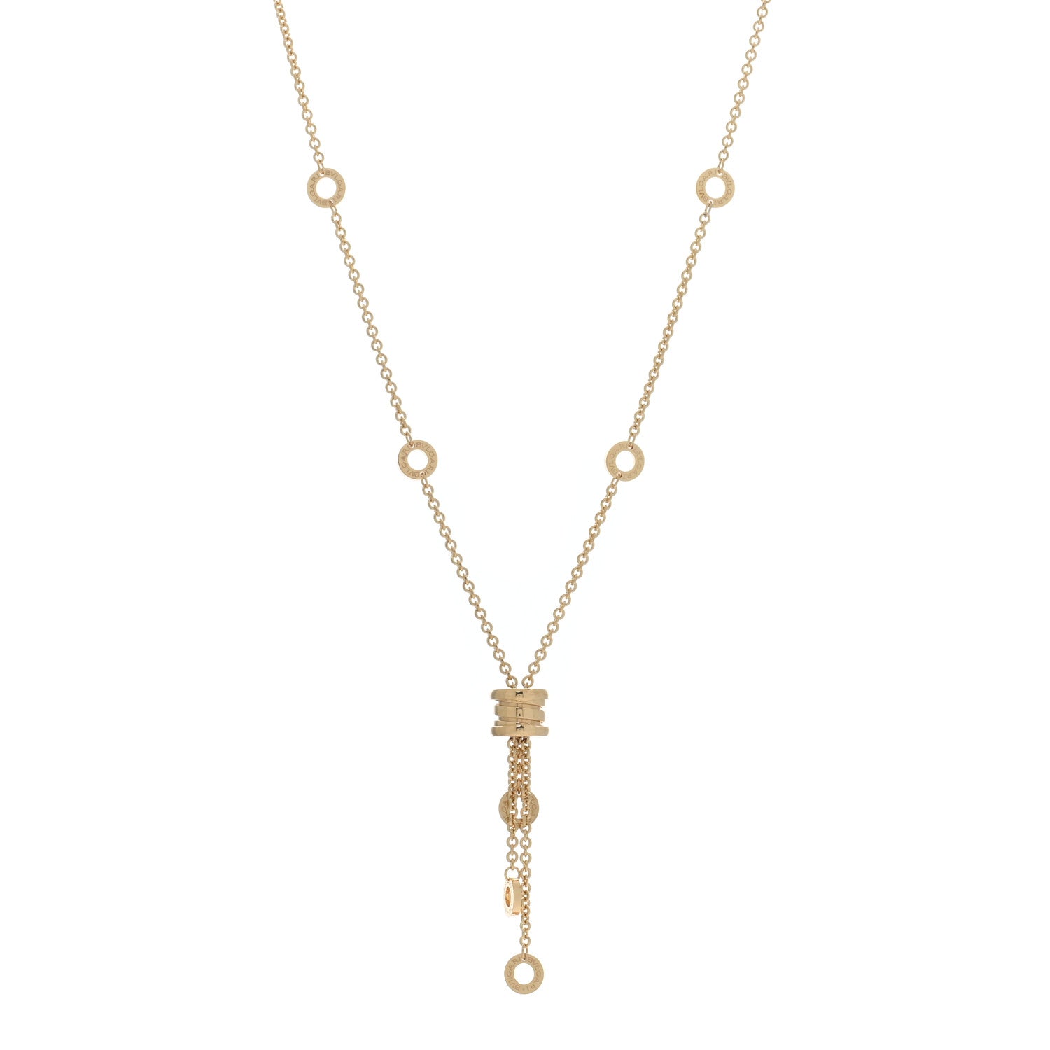 Bulgari 18K Yellow Gold B.Zero1 Lavalier Necklace 1 of 4